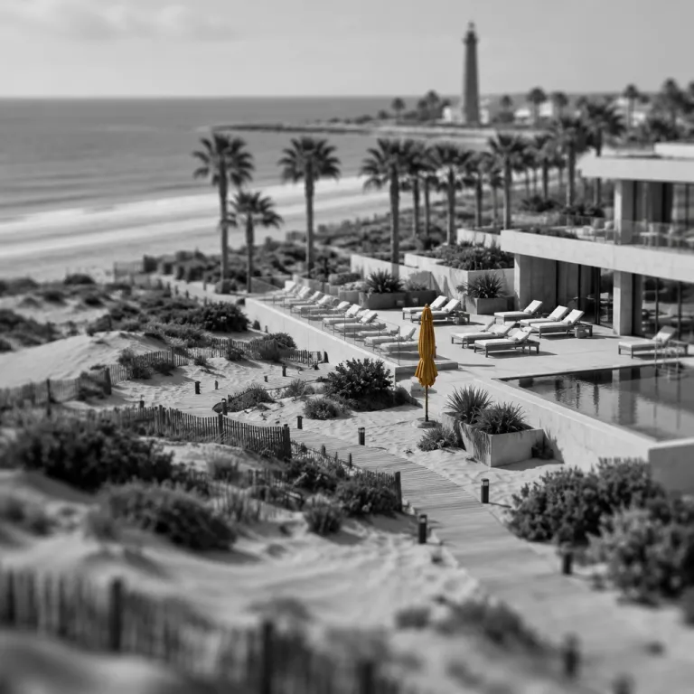 Seaside palm beach elegance in Maspalomas: where dunes meet design